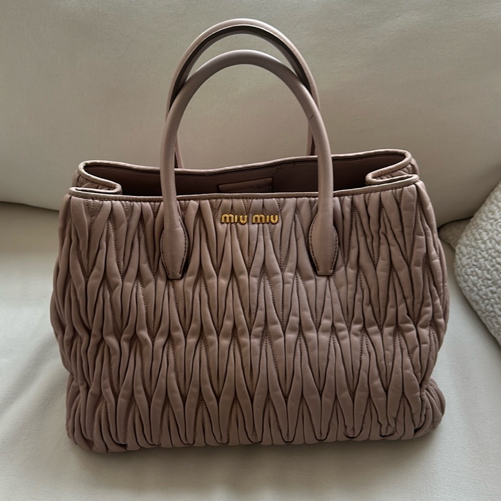 Miu Miu rose pink tote